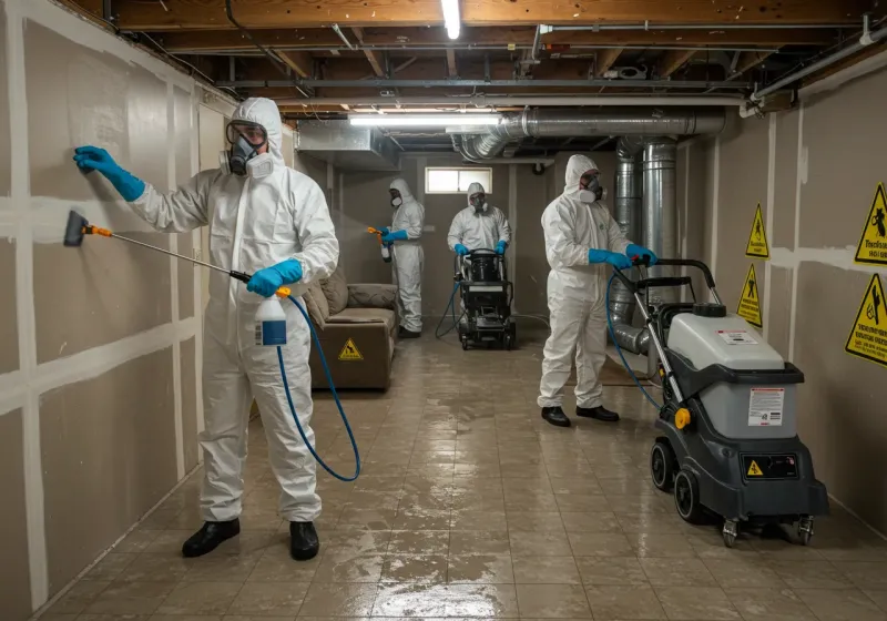 Basement Moisture Removal and Structural Drying process in Pitt County, NC
